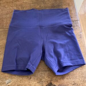 Purple lululemon biker shorts, 6”. Women size 8.